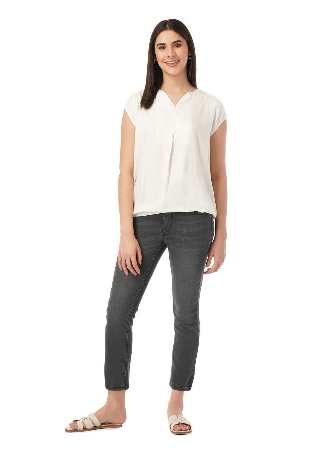 fyltr Women's Fashion Top with Short Sleeves & Elastic Waist | Tops for Women | Tops for Women Western - Image 2